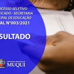 RESULTADO PROCESSO SELETIVO SIMPLIFICADO - SECRETARIA MUNICIPAL DE EDUCAÇÃO